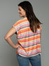 The Relaxed Tee - Pink Stripes / Pink Dots